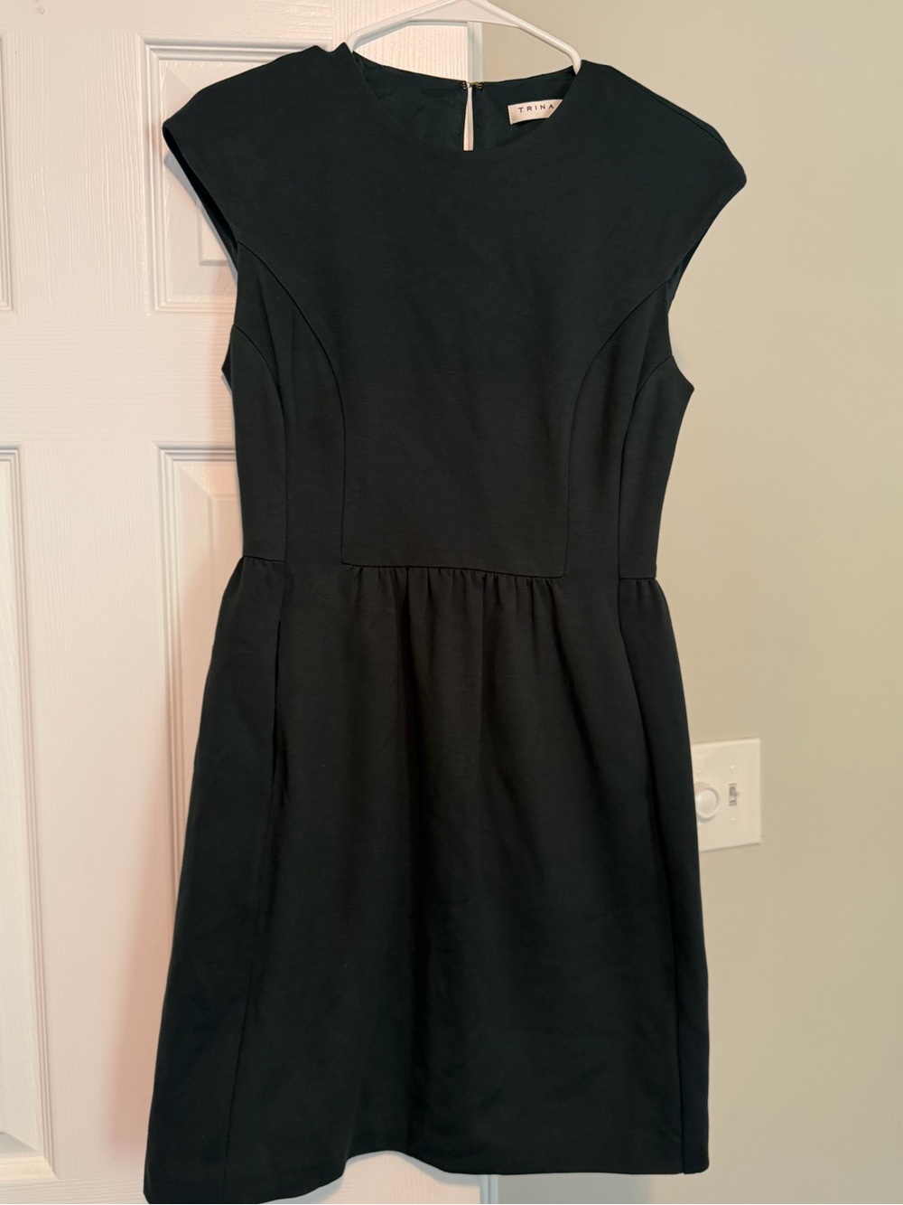 Trina Turk Dark Hunter Green Cap-Sleeve Women's Dress